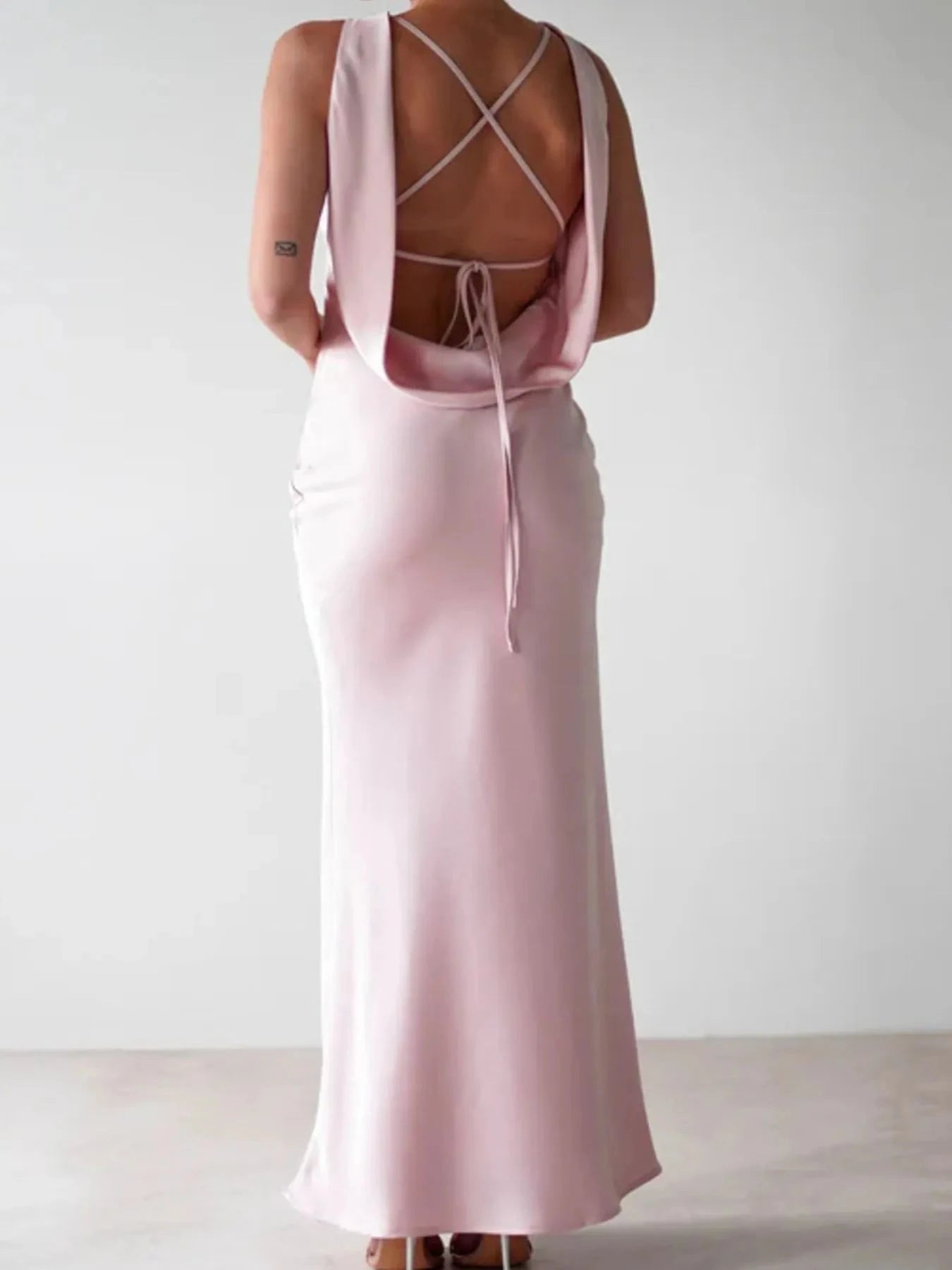 Satin Sleeveless Maxi Dress Coco’s Tee Boutique