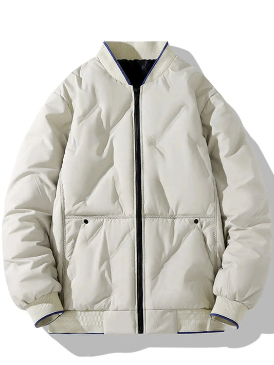 Men's Plus Size Quilted Zip Up Thick Puffer Jacket Simply Love