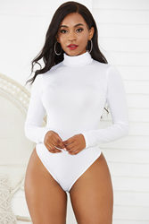 Sexy Women Clothing 12-Color Long Sleeve Turtleneck Slim Fit Solid Color Tight Bodysuit Winter Plus size Bella Mia