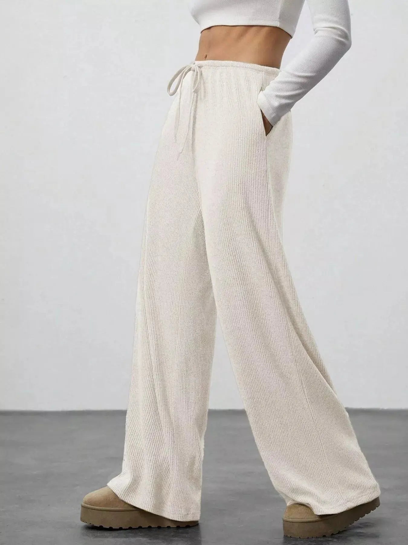 Relaxed Fit Drawstring Pants Simply Love