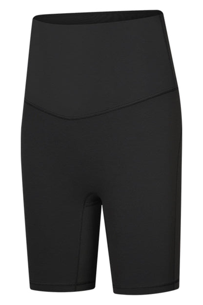 Seamless High-Rise Wide Waistband Biker Shorts.