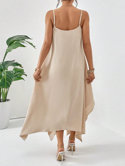 Scoop Neck Midi Cami Dress.