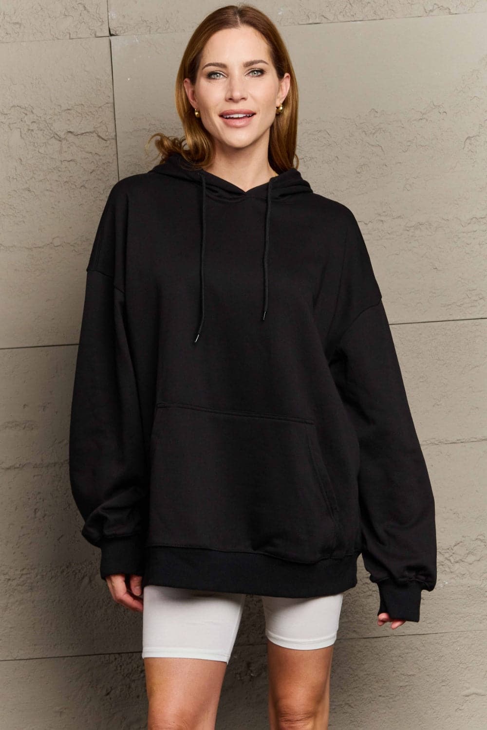 Ultimate comfort long sleeve drawstring hoodie