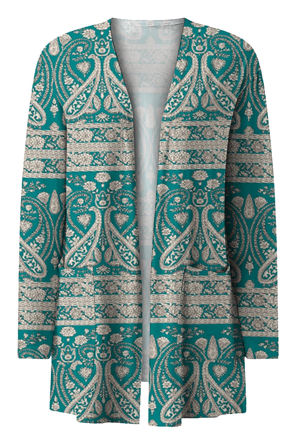 Printed Long Sleeve Cardigan.