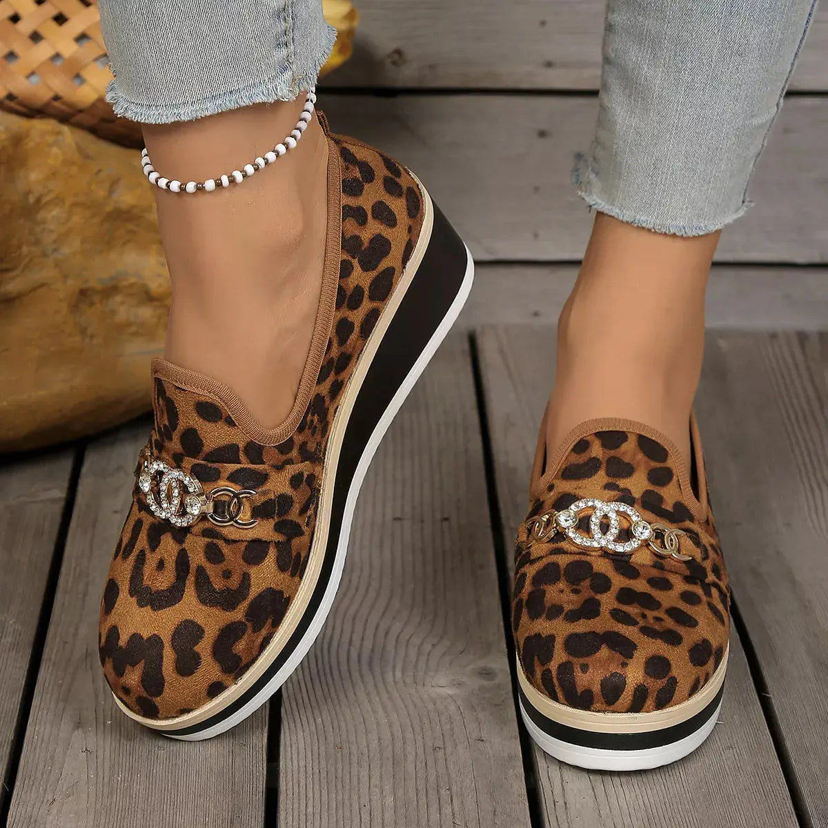 Leopard Print Platform Loafers Simply Love
