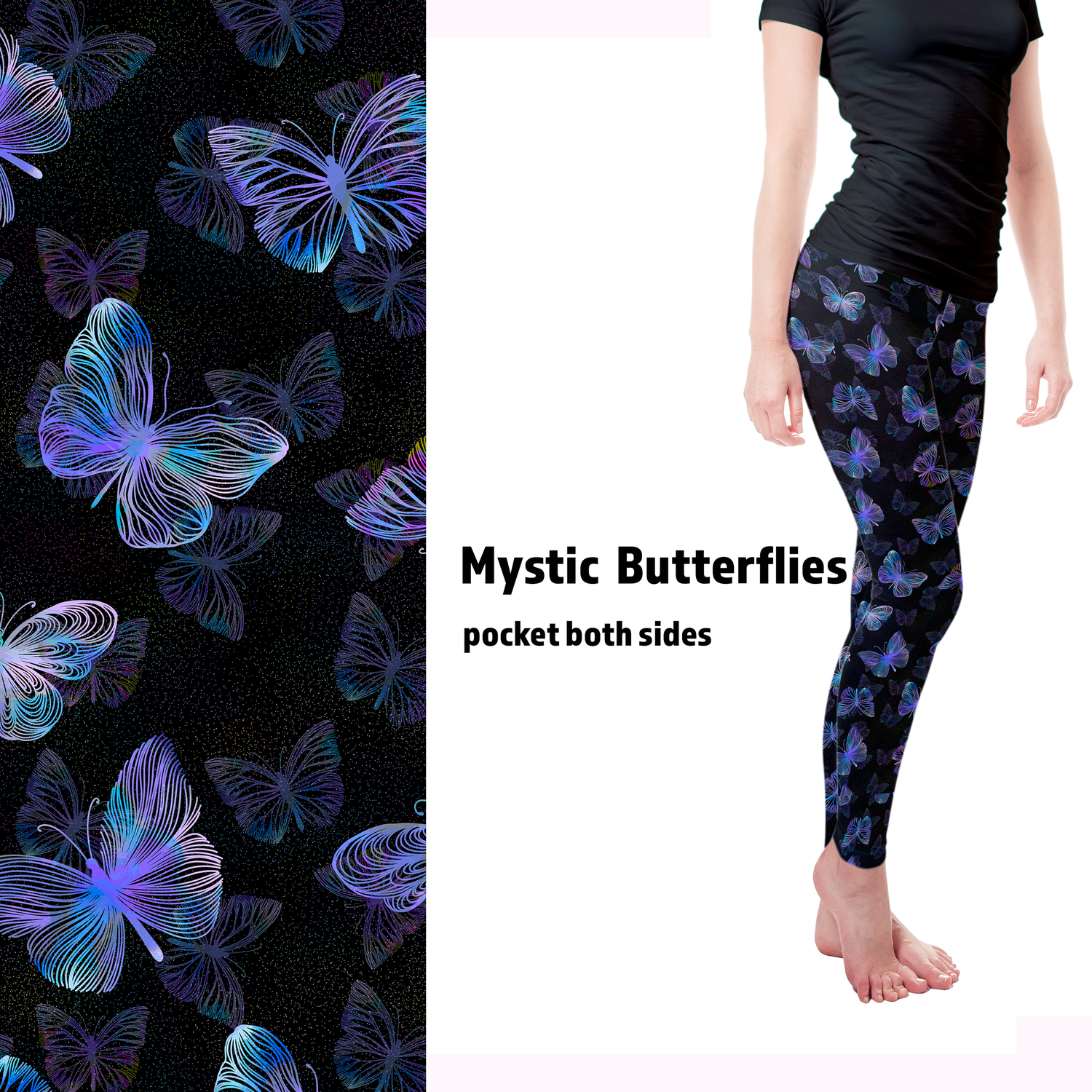 Mystic Butterflies Leggings with Pockets MM