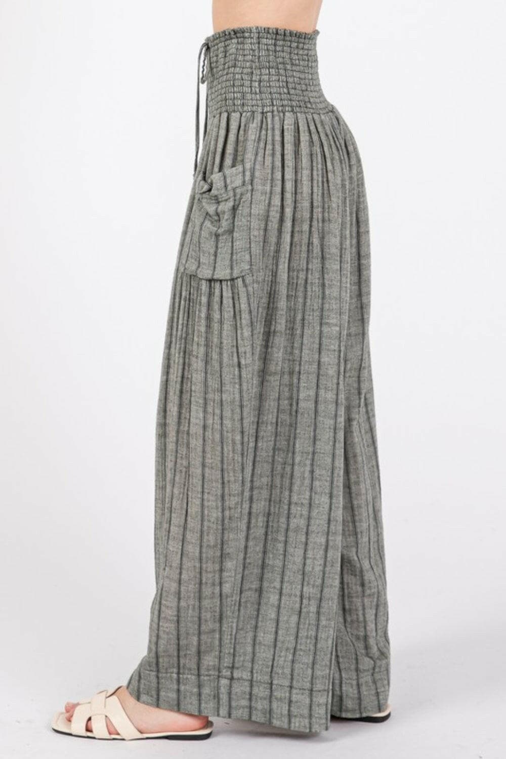 SAGE + FIG Cotton Gauze Wash Stripe Pants.