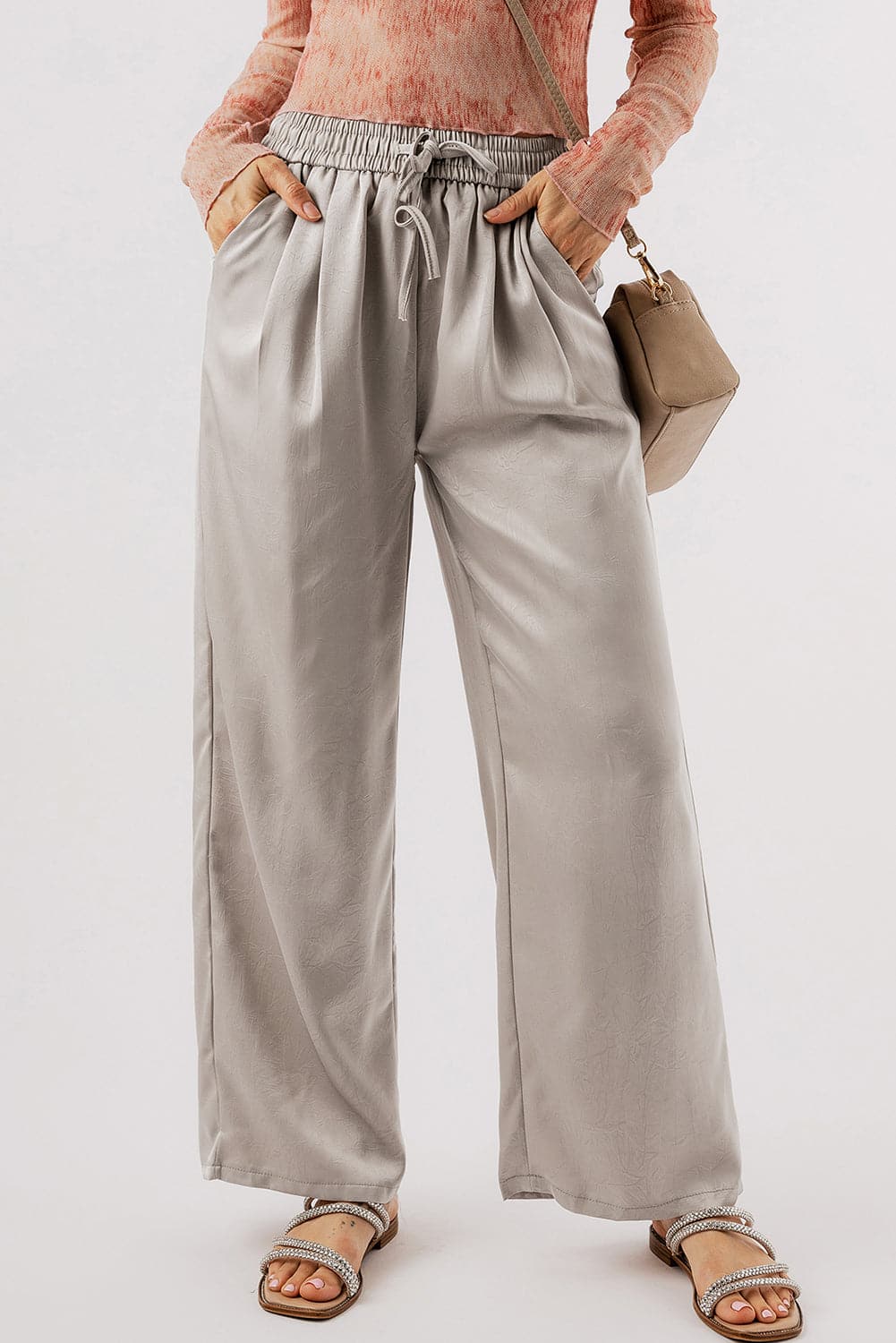 Smocked Wide Leg Pants.