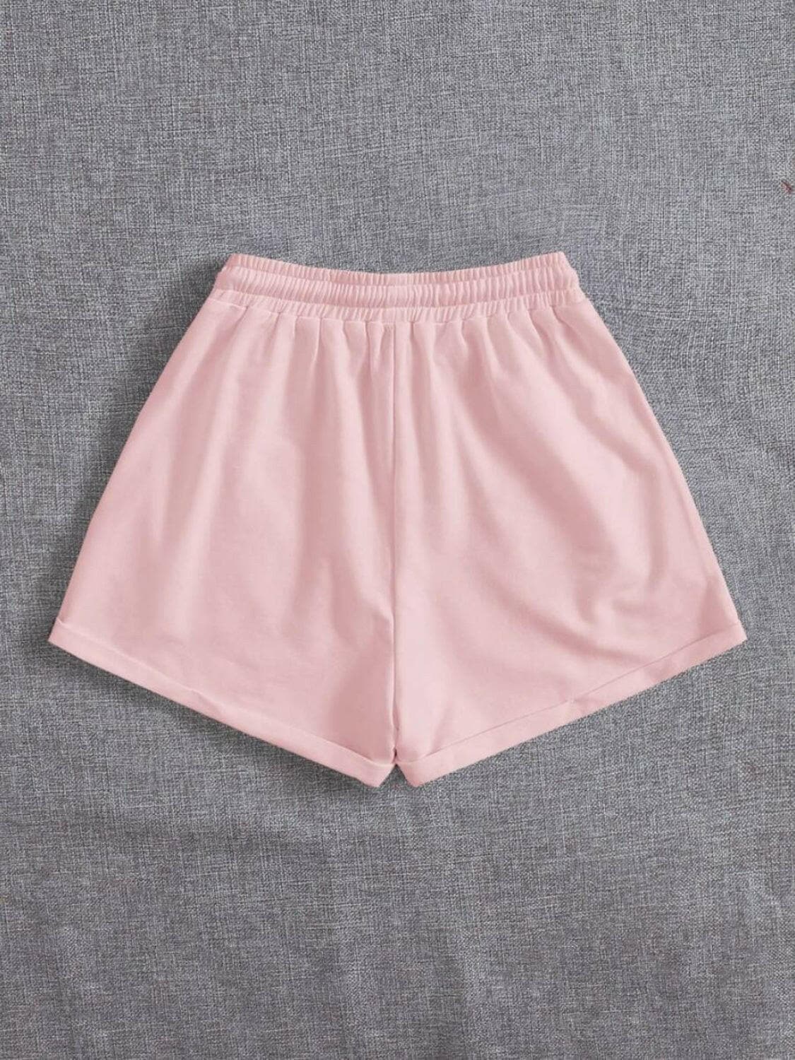 Drawstring Pocketed Elastic Waist Shorts.