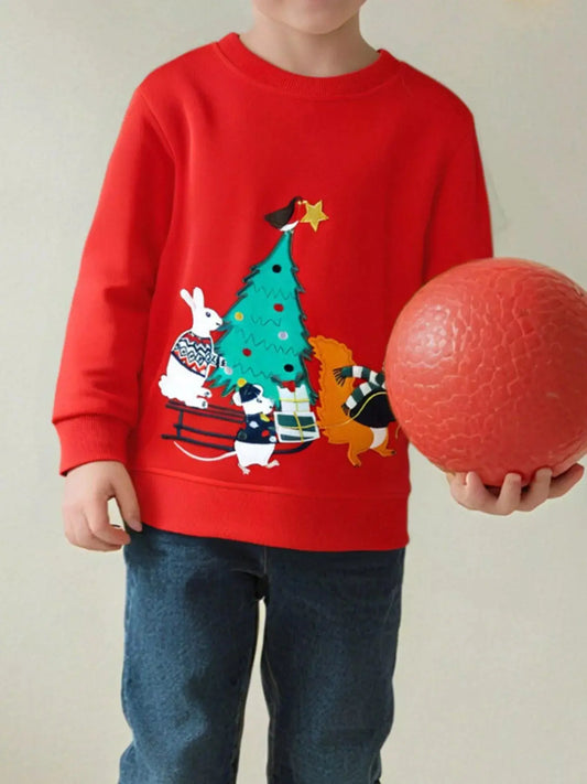Children's Christmas Tree Crewneck Sweatshirt Simply Love