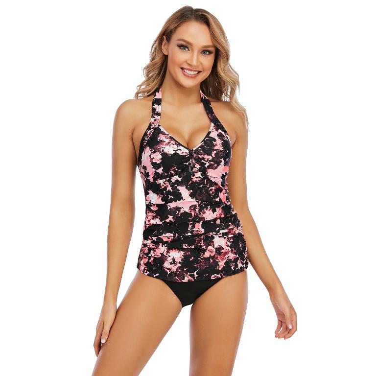 Bikini Swimsuit Sexy Swimsuit Gradient Print Halter Split Swimsuit Women Bella Mia