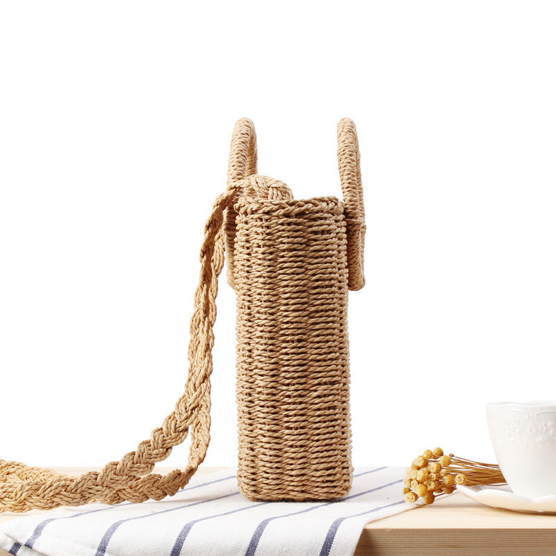 Fresh Hand Carrying Crossbody Dual-Use Woven Bag Vacation Beach Straw Bag Women Paper Bag Bella Mia