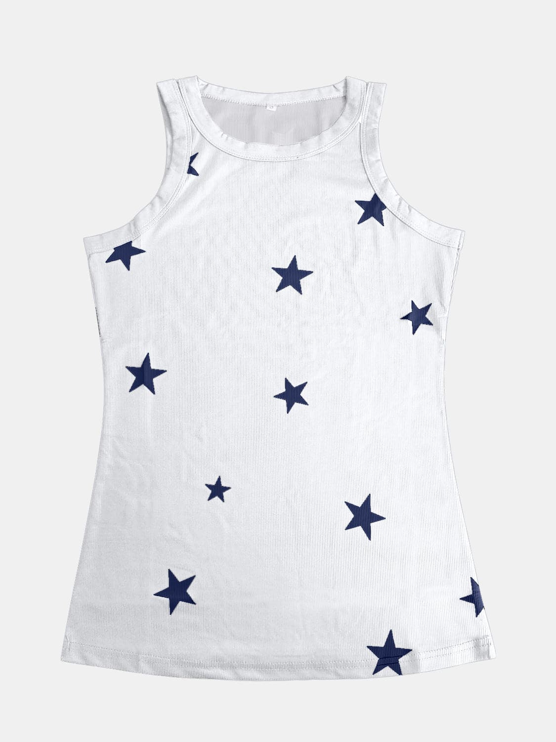 Full Size Star Round Neck Tank.