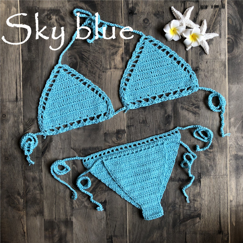 Crochet Bikini Bra Beach Swimsuit Yoga Sports Underwear Bella Mia