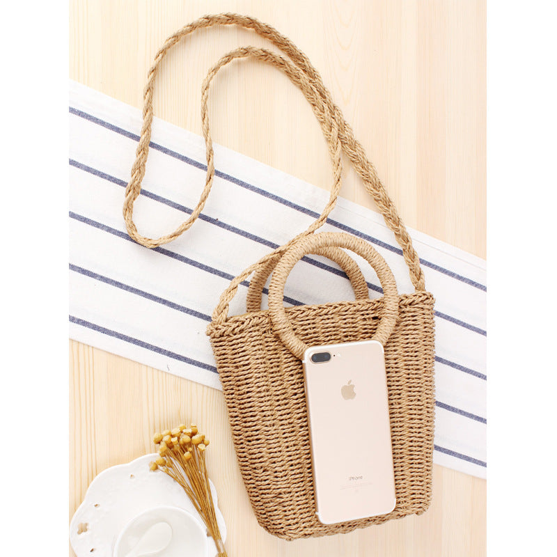 Fresh Hand Carrying Crossbody Dual-Use Woven Bag Vacation Beach Straw Bag Women Paper Bag Bella Mia