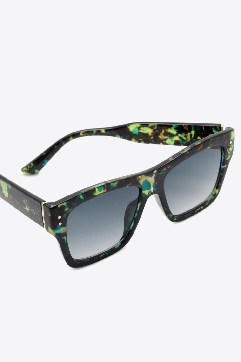 UV400 Patterned Polycarbonate Square Sunglasses.