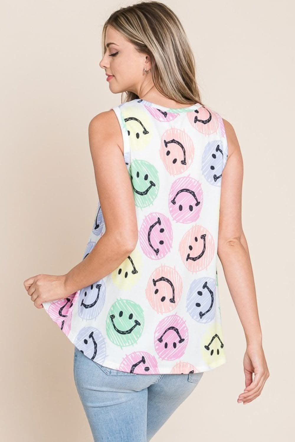 BOMBOM smiley face tank top - Love Salve 