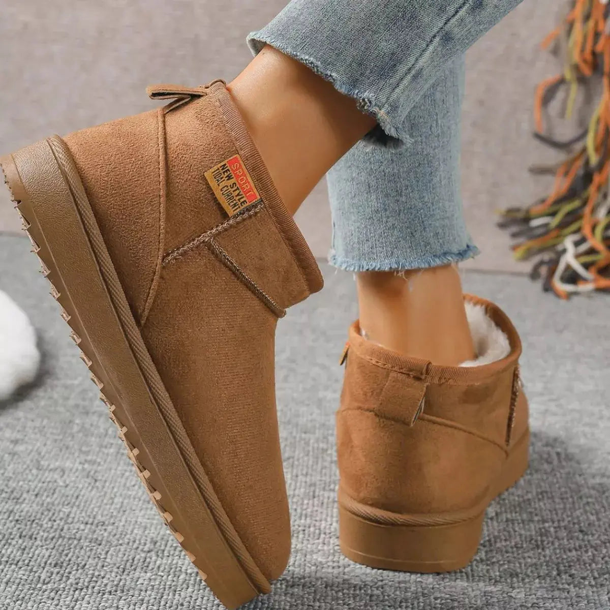 Round Toe Platform Boots Simply Love