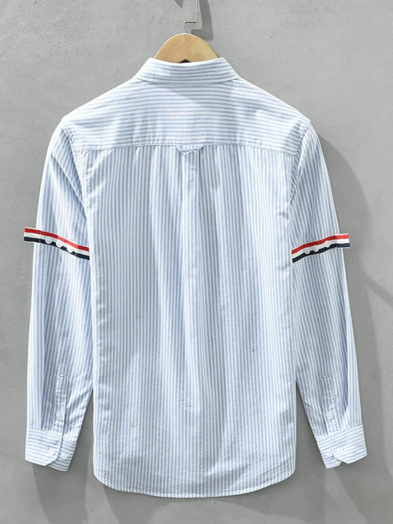 Men's Plus Size Striped Casual Long Sleeve Shirt Simply Love