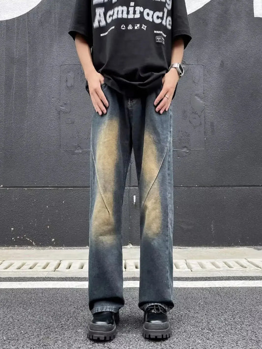 Men's Plus Size Wash Straight Leg Jeans Simply Love