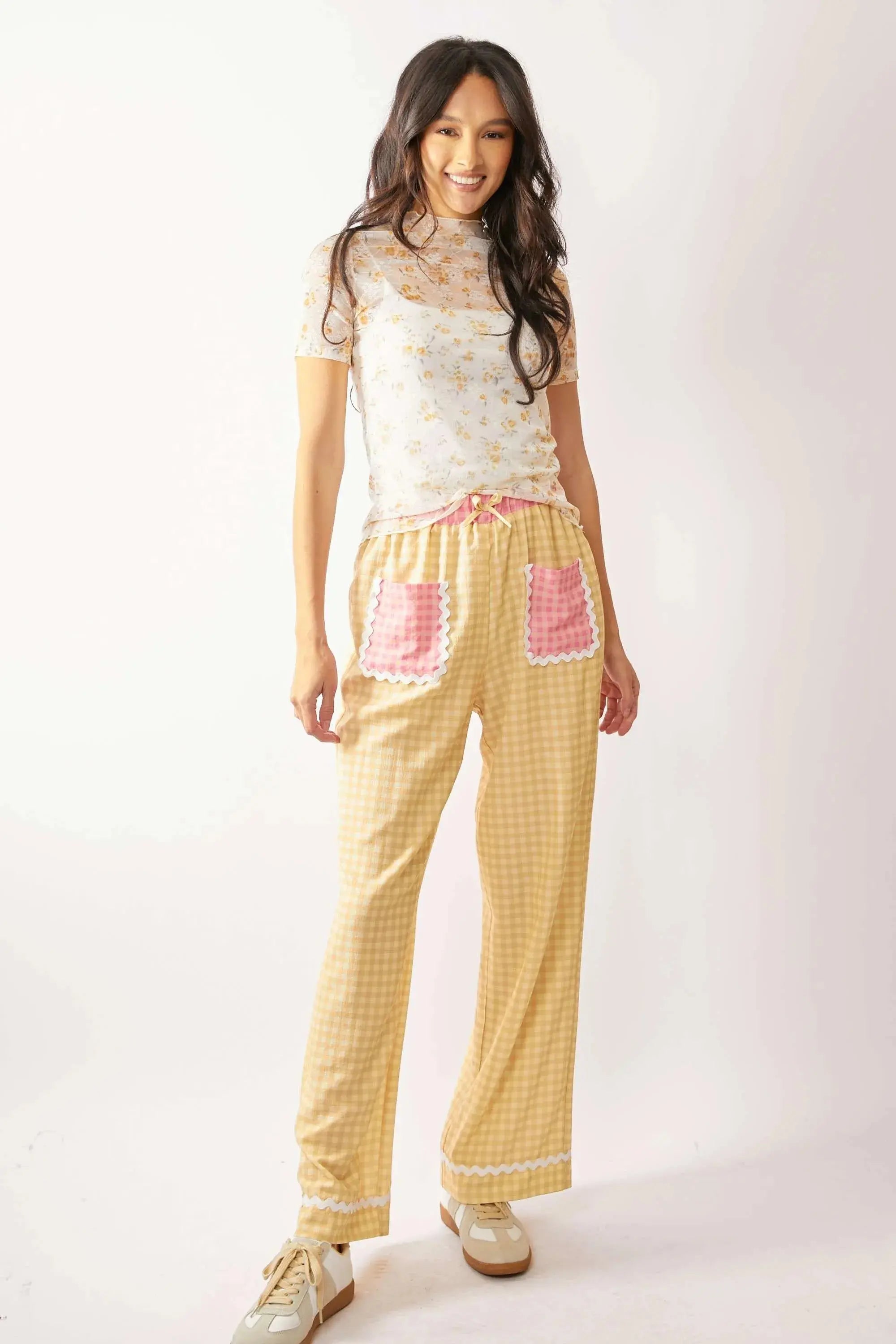 Davi & Dani Loose Turtle Neck Lace Mesh Lace Sheer Top - Love Salve 