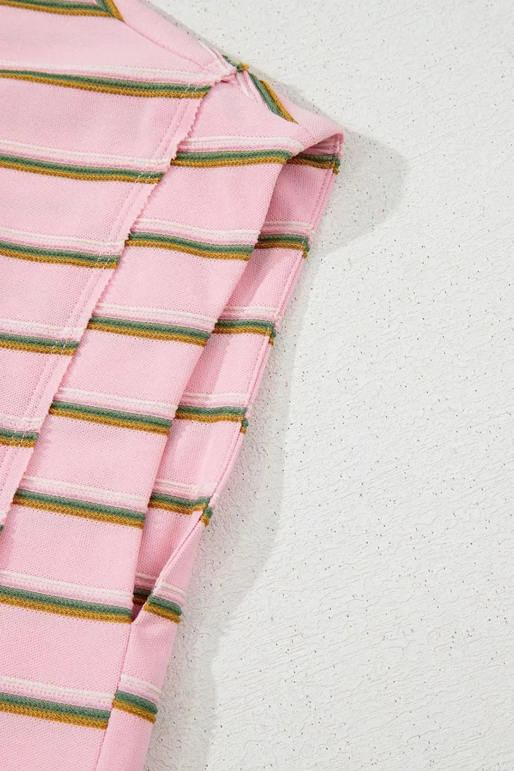 Stripe Wide Short Sleeve Tee and Short Set Simply Love