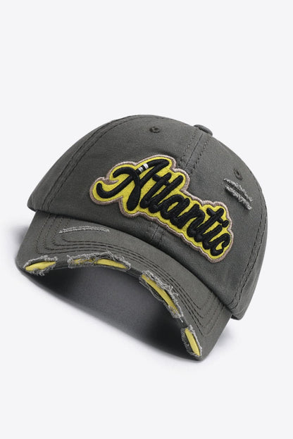 ATLANTIC Graphic Distressed Baseball Cap.