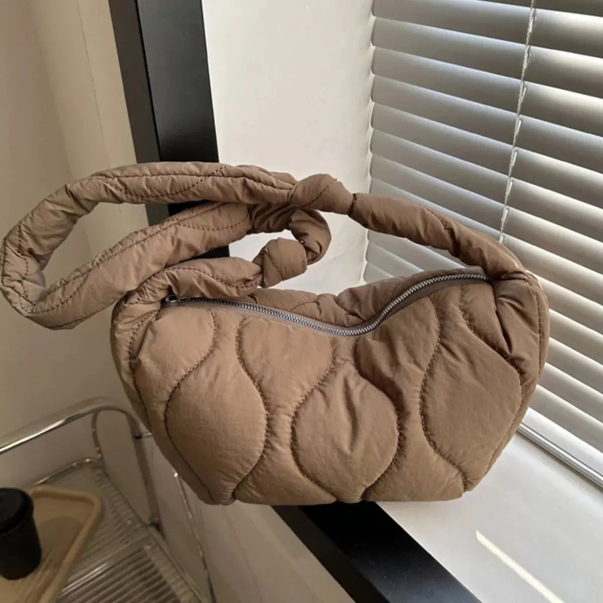 Solid Color Quilted Crossbody Bag Simply Love