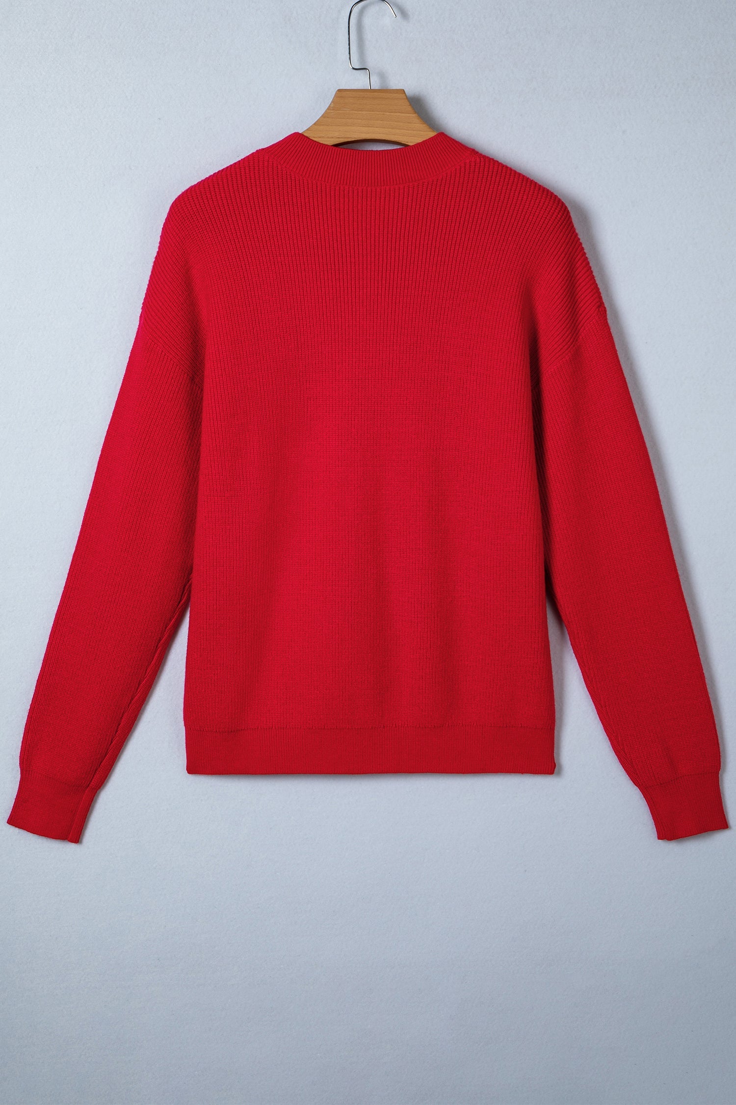 Dear-Lover Red Ribbed Knit Top Women's Everyday Sweater Bow Detail Southern Belle Dear-Lover Dropshipping