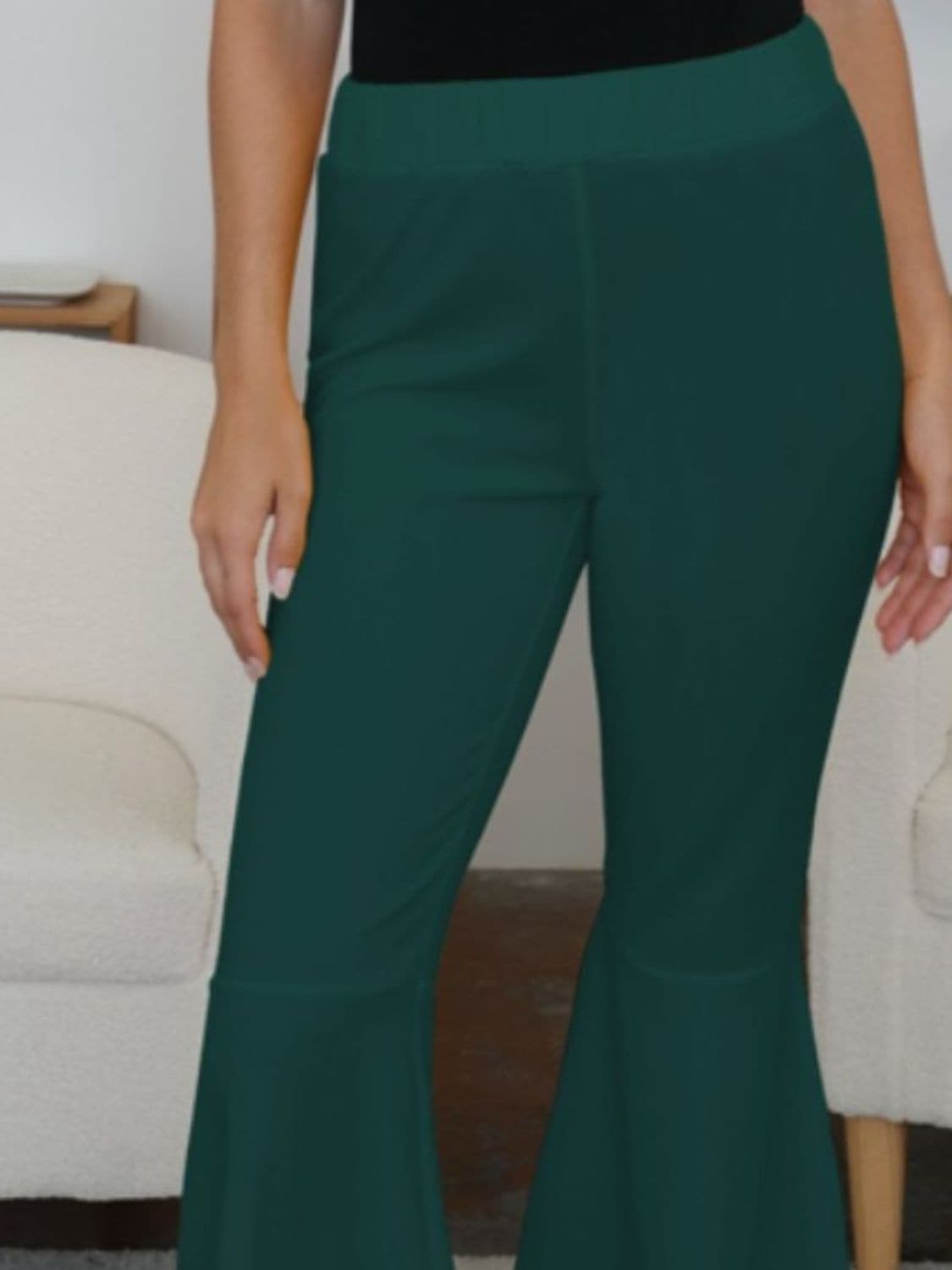 Chic high-low bootcut trousers