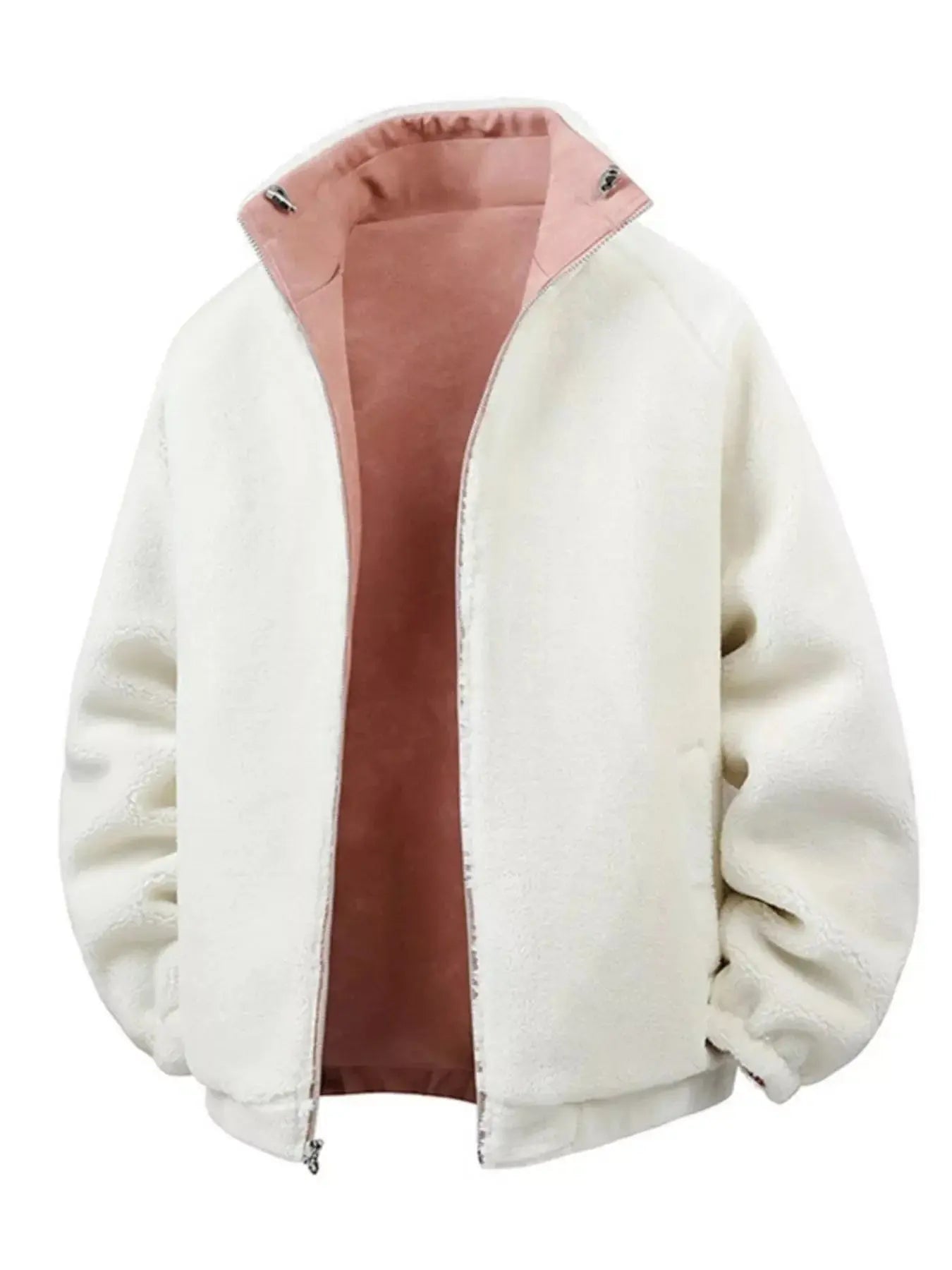 Men's Fleece Lined Zip Up Jacket With Pockets For Cold Weather Simply Love