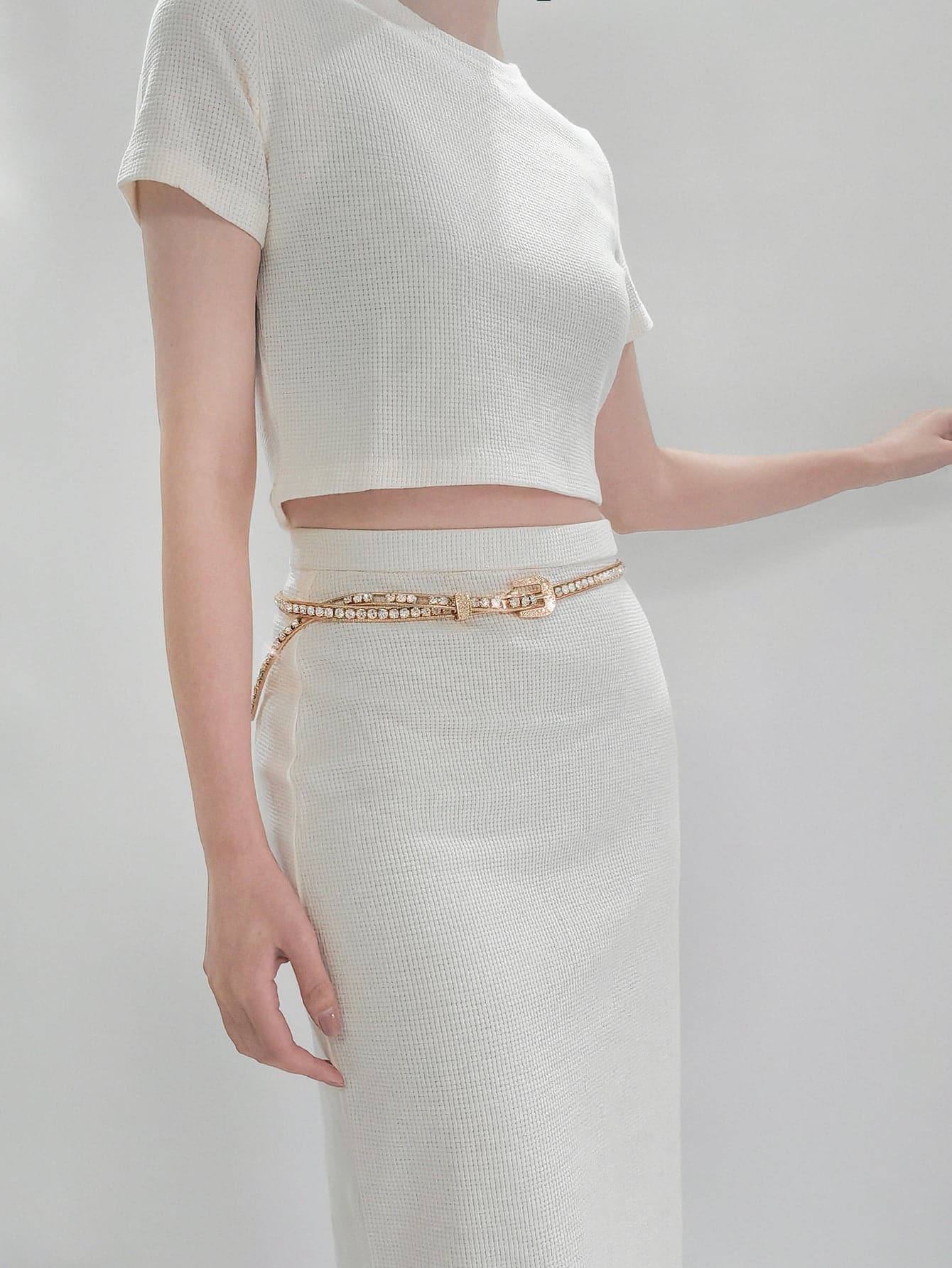 Rhinestone Metal Belt.