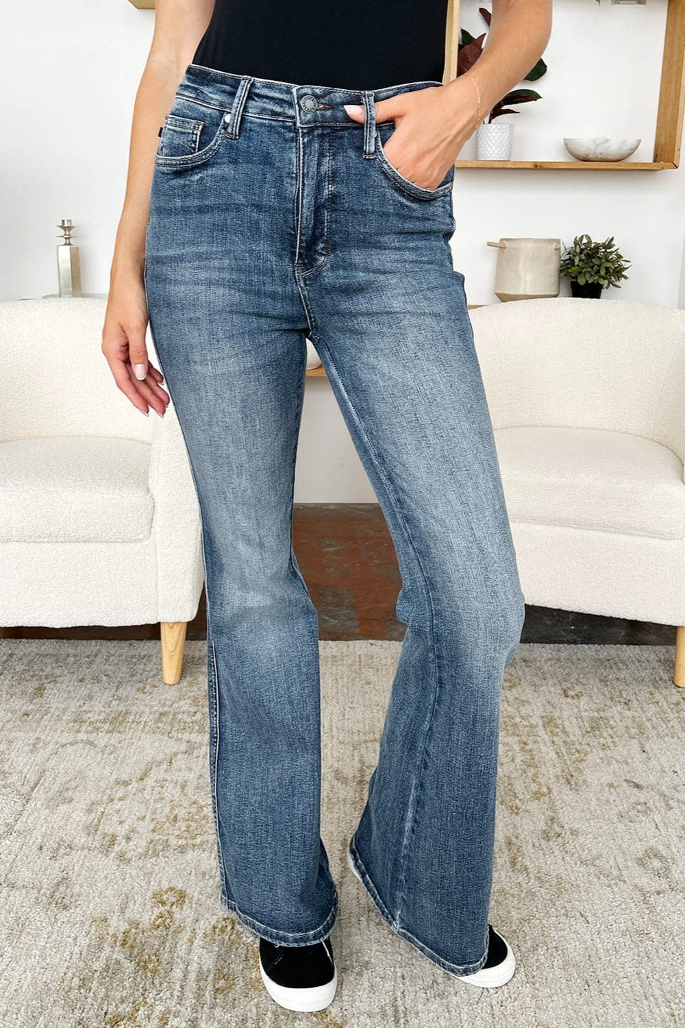 Judy Blue high waist tummy control retro flare jeans