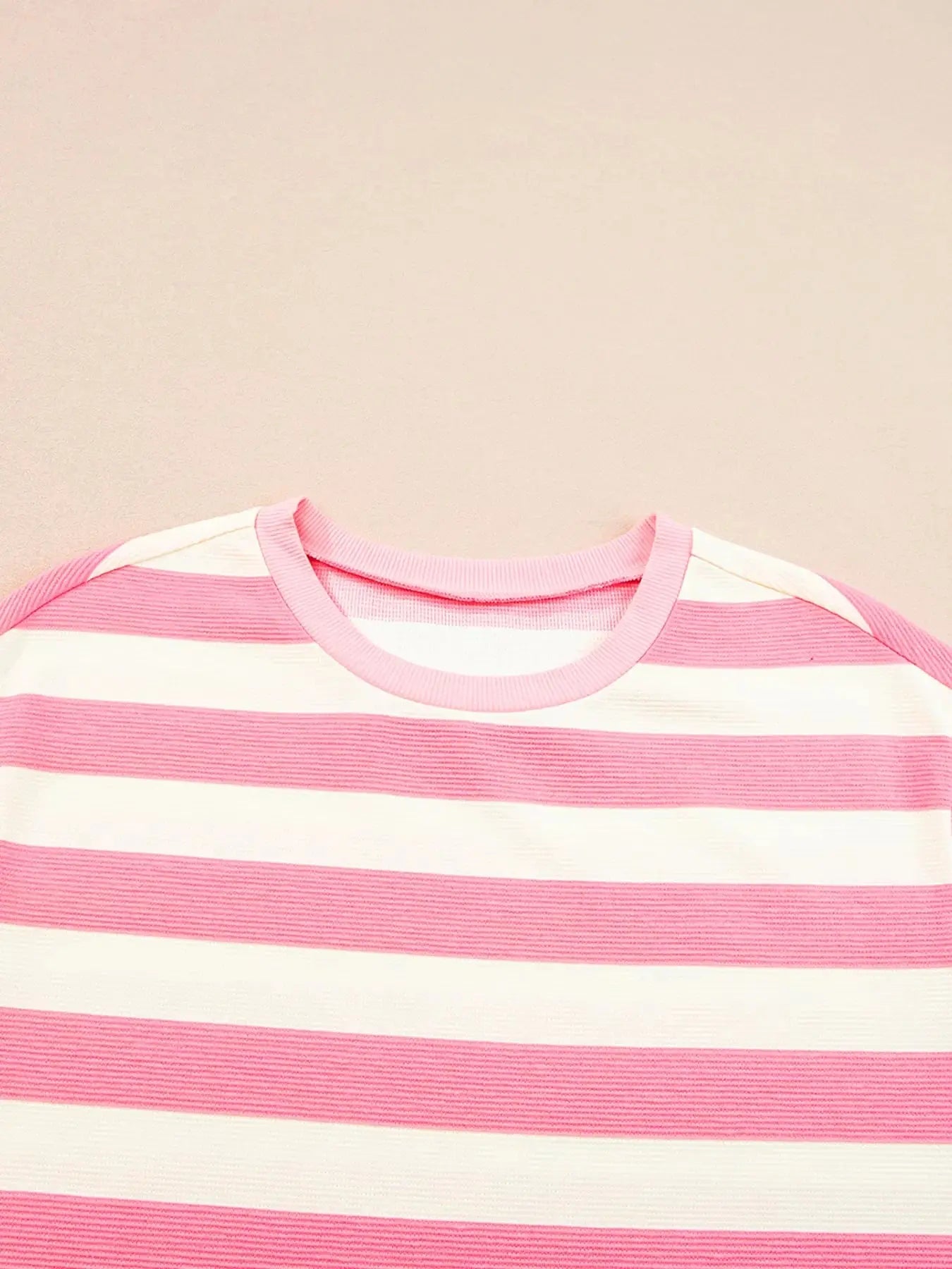 Stripe Cap Sleeve Pocketed Shift Dress Simply Love
