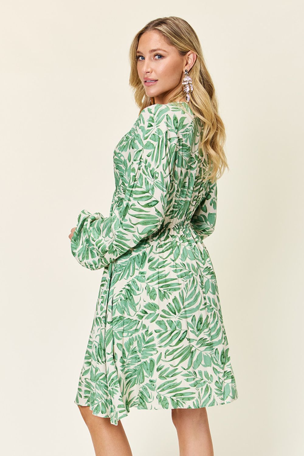 Double Take: Ruched Balloon Sleeve Dress