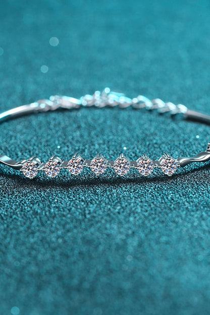 Moissanite 925 Sterling Silver Bracelet.