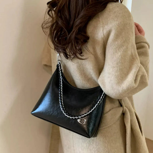 Chic Chain Accent Shoulder Bag Simply Love
