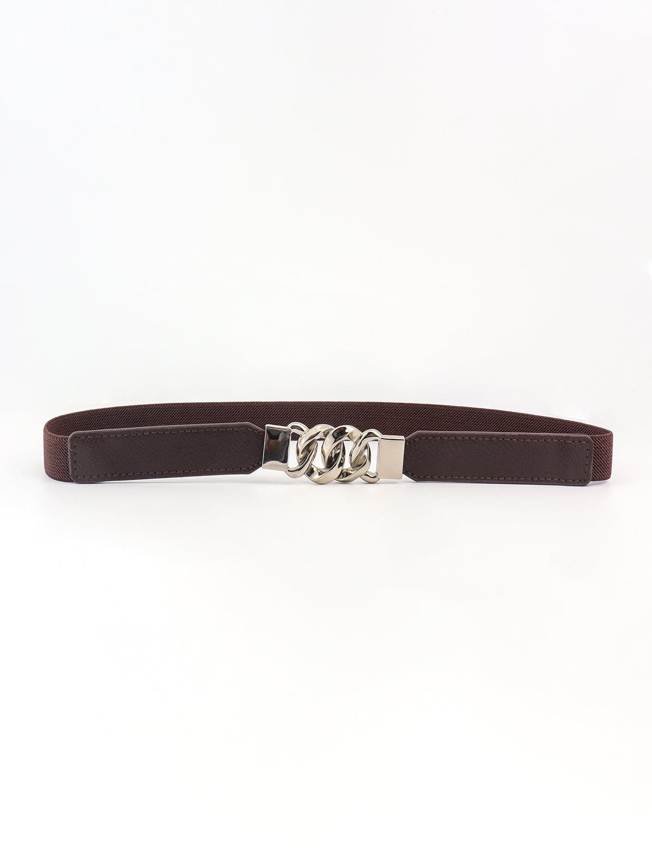 Zinc Alloy Buckle Elastic PU Belt.