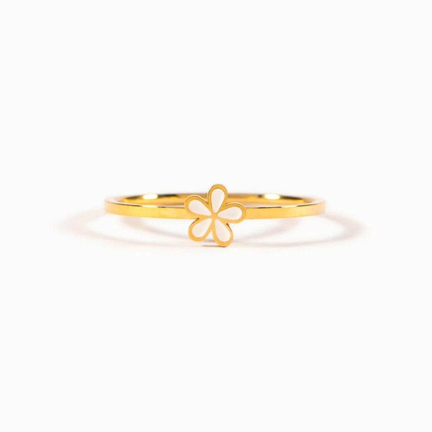 925 Sterling Silver Enamel Flower Ring - Love Salve