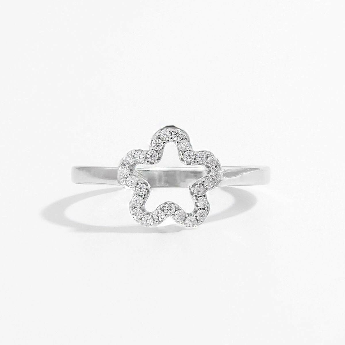 925 Sterling Silver Zircon Sparkle Ring with platinum plating and captivating zircon inlay.