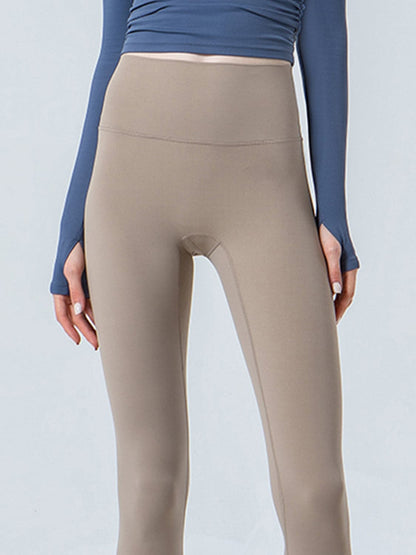 Wide Waistband Cropped Sports Leggings.