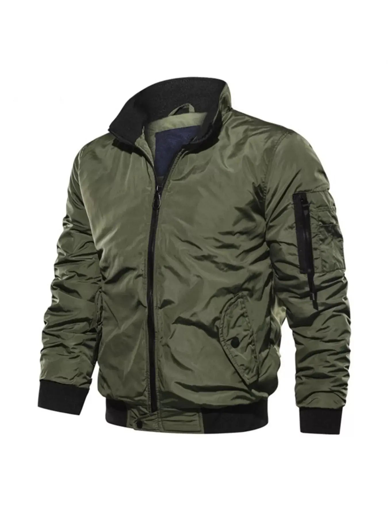 Men's Plus Size Lightweight Zip Up Bomber Jacket With Pockets Simply Love