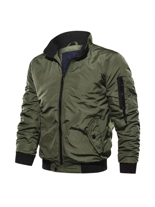 Men's Plus Size Lightweight Zip Up Bomber Jacket With Pockets Simply Love