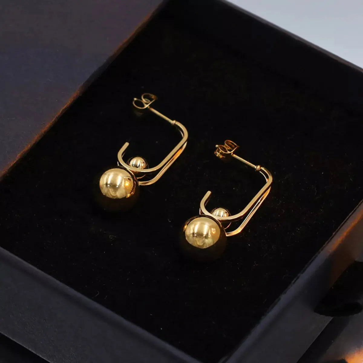 18K Gold-Plated Ball Drop Earrings Simply Love