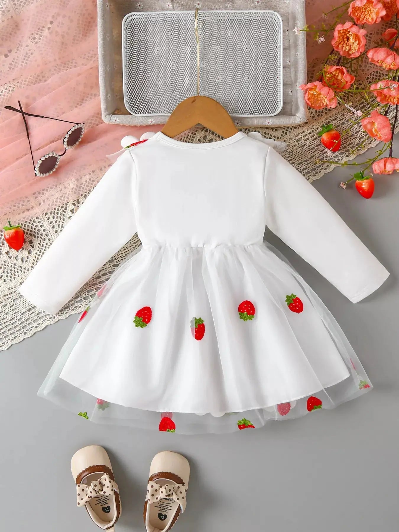 Children's Bow Decor Ruffle Trim Dress Simply Love