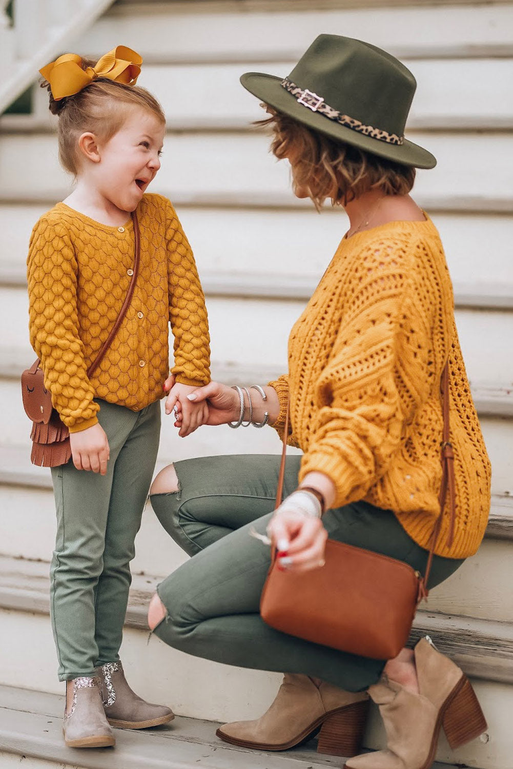 Chic yellow cable knit sweater