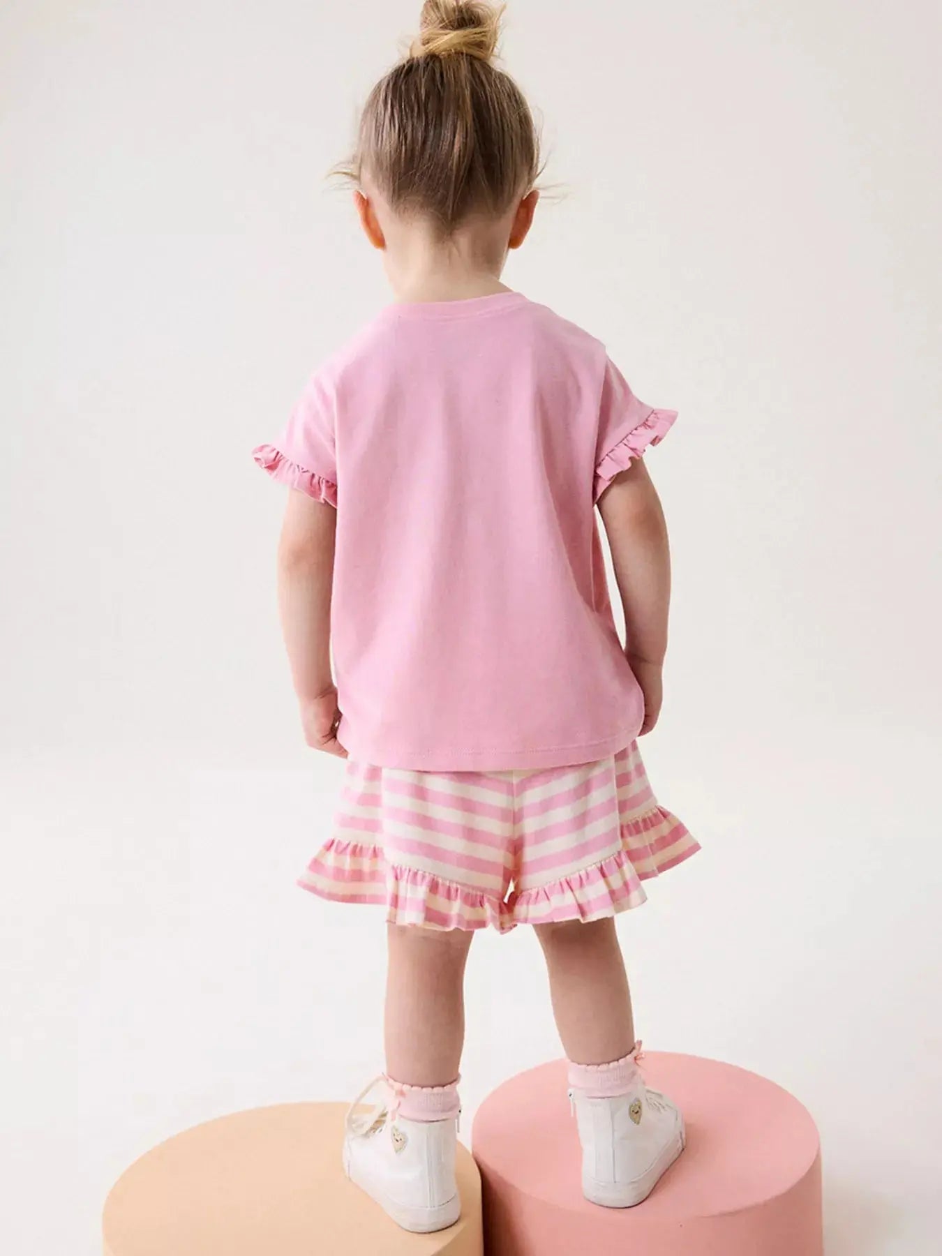 Children's Cute Bunny Applique Ruffle Trim Set Simply Love