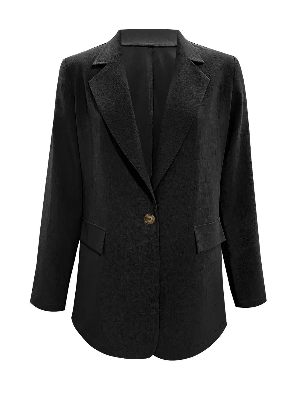 Lapel Collar Long Sleeve Blazer Coco’s Tee Boutique