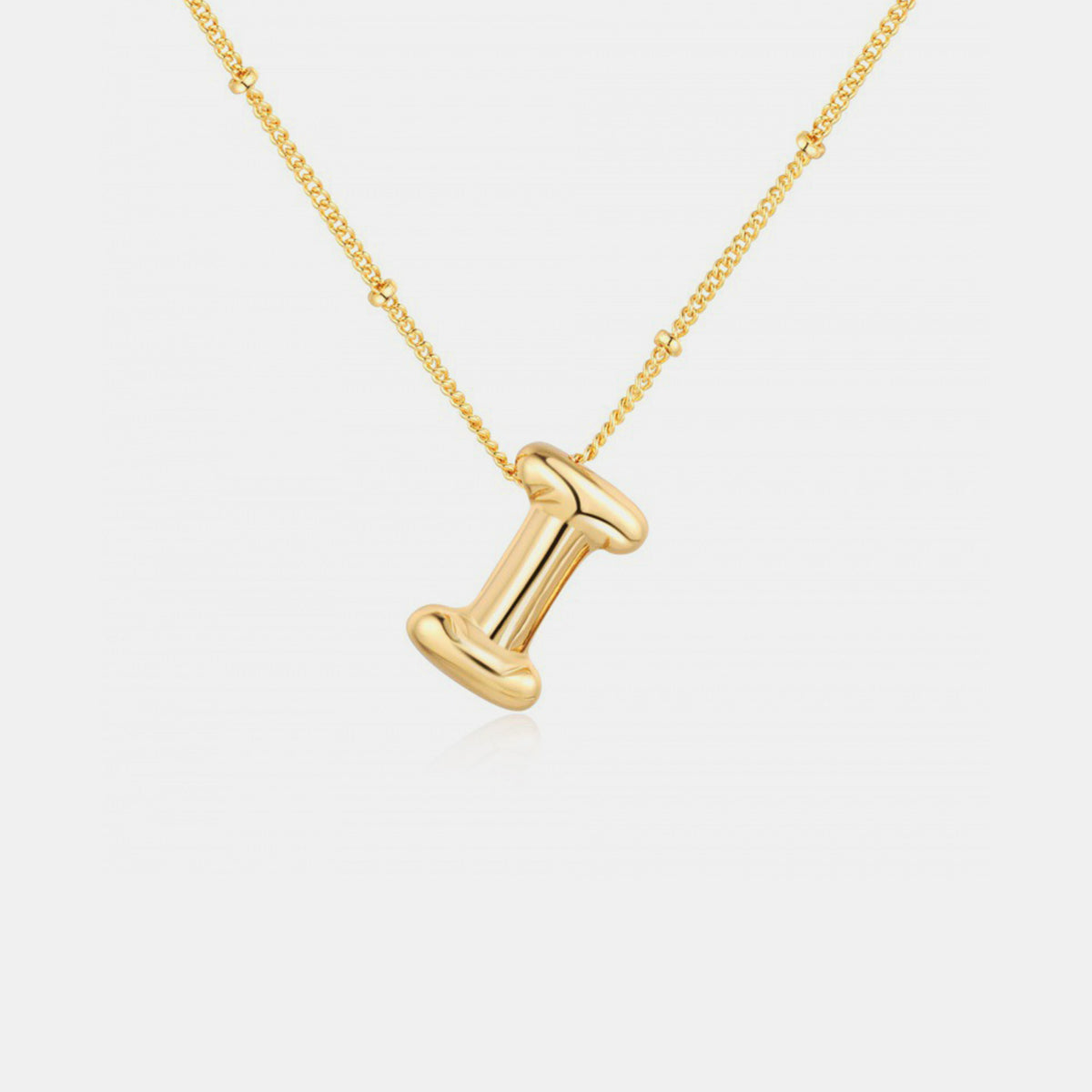 Golden Glow Bubble Initial Necklace – Make Your Statement Shine!