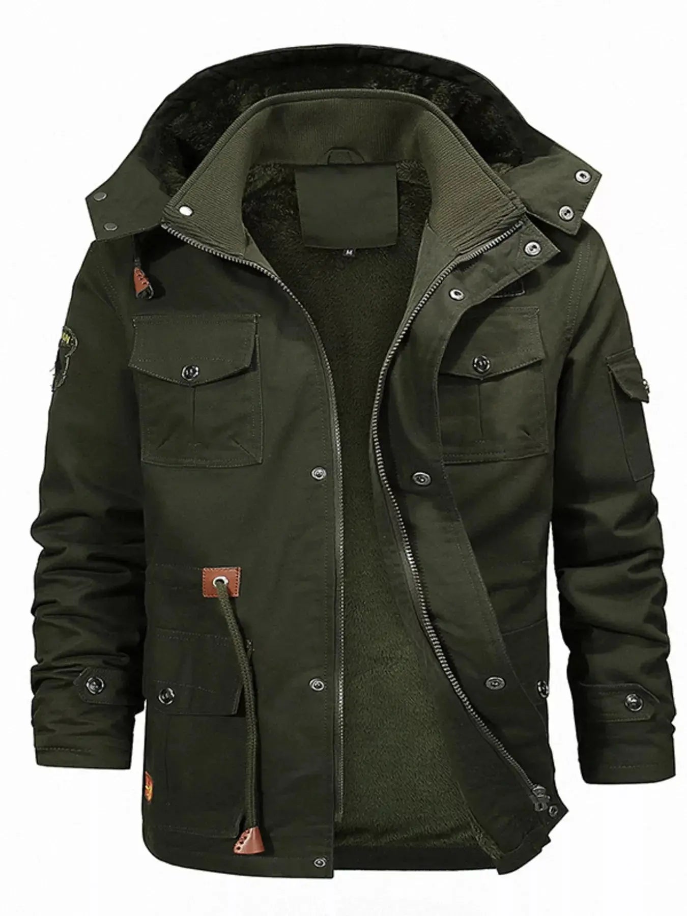 Men's Full Size Zip Up Fleece Lined Jacket Plus Size Simply Love